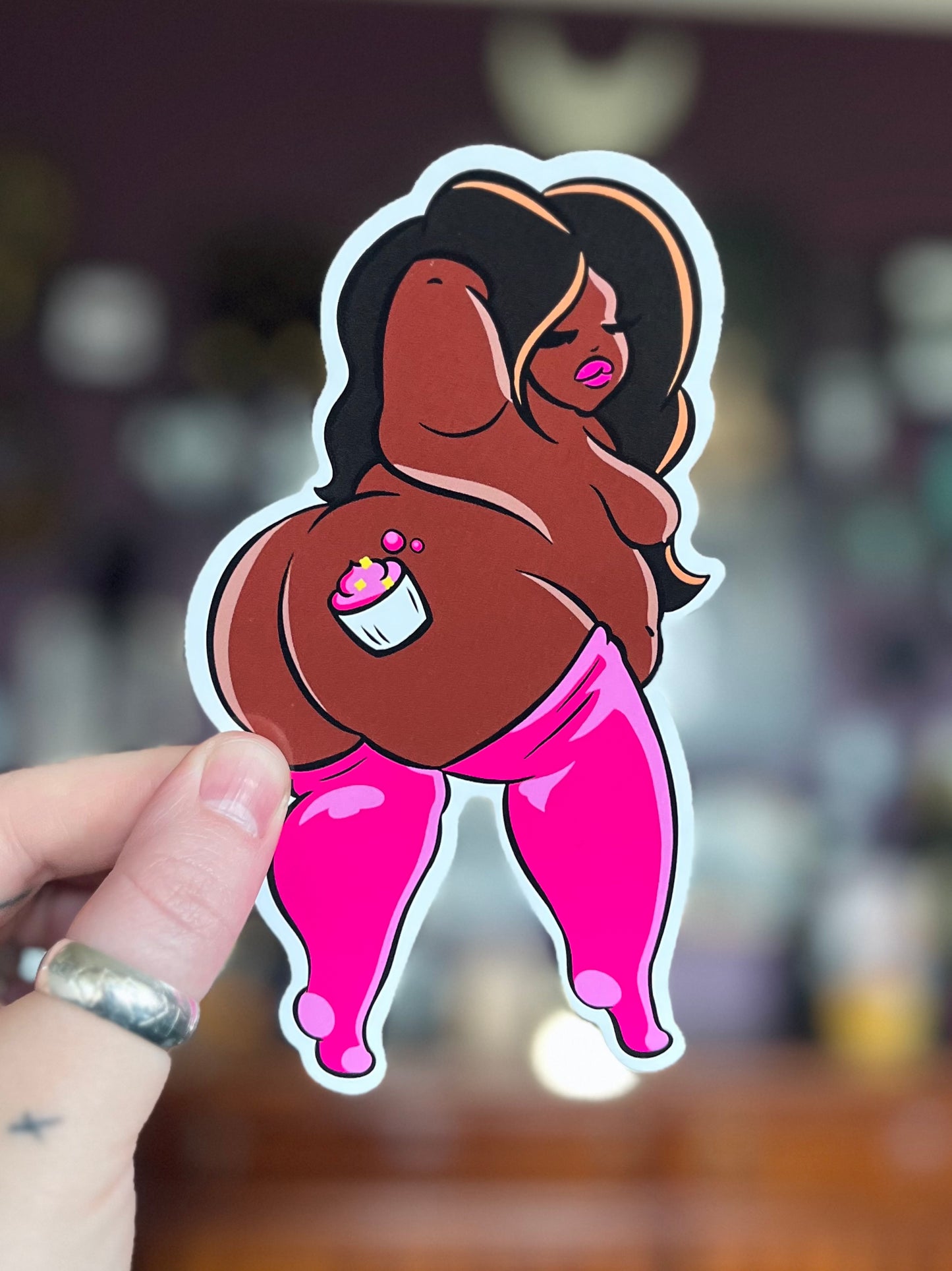 Fat Babe Sticker - Cupcake
